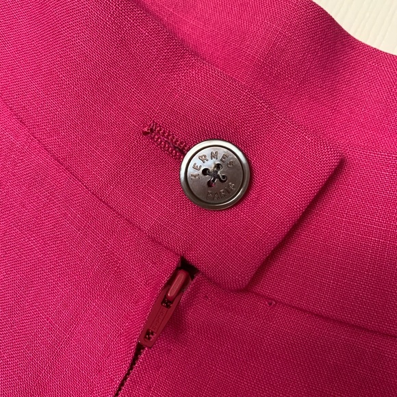 Authentic Hermes hot pink knee length skirt - Picture 5 of 10